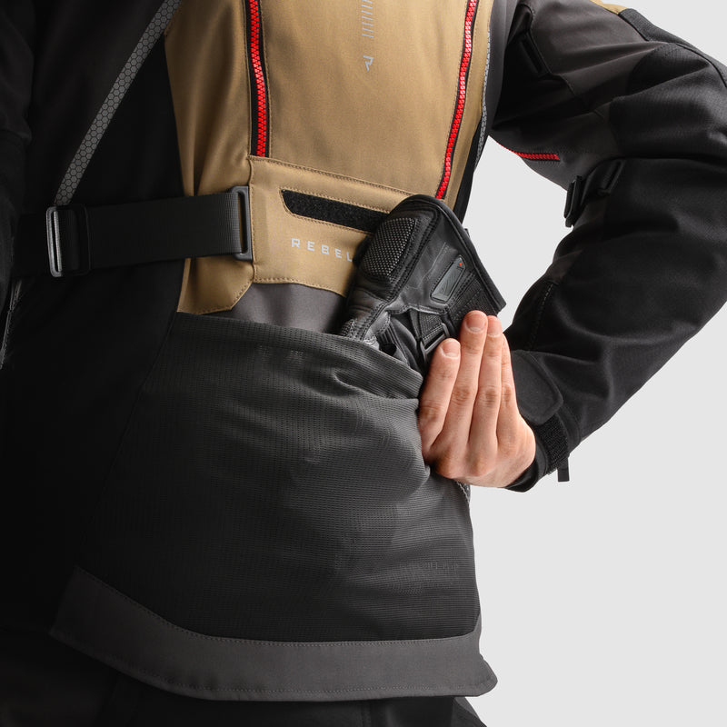 Kurtka motocyklowa tekstylna Rebelhorn Hardy 3.0 Desert Grey Red 69 324135_ZAL794841.jpg