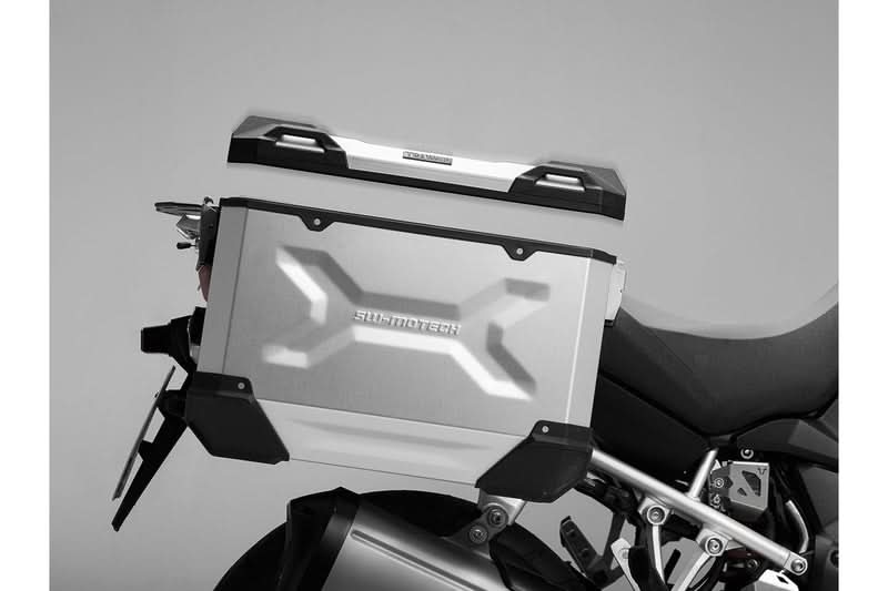 KUFER BOCZNY NA LEWĄ STRONĘ SW-MOTECH TRAX ADV SILVER 45L (L) 5