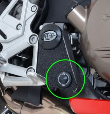 ZAŚLEPKA RAMY RG RACING PRAWA DOLNA HONDA VFR800 14-, CROSSRUNNER 15- 3