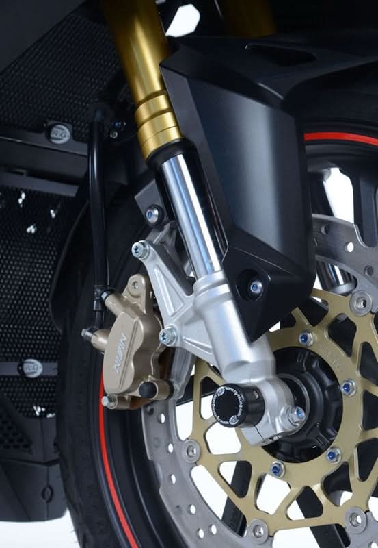 SLIDERY PRZEDNIEGO ZAWIESZENIA RG RACING HONDA CBR250RR (17-), YAMAHA X-MAX 300 (17-) BLACK 1