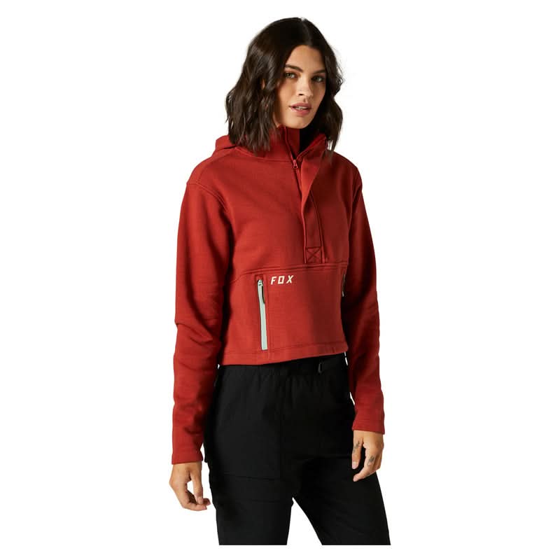 Bluza z Kapturem na Zamek Fox Lady Calibrated Dwr Red Clay 1 231146_ZAL450764.jpg