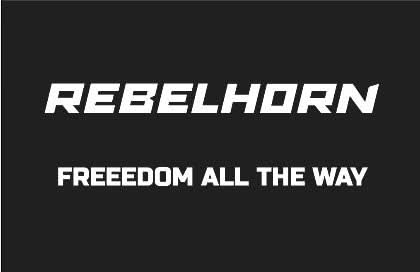 ODZNAKA NA RZEP REBELHORN FREEDOM ALL THE WAY BLACK 50X80MM 1