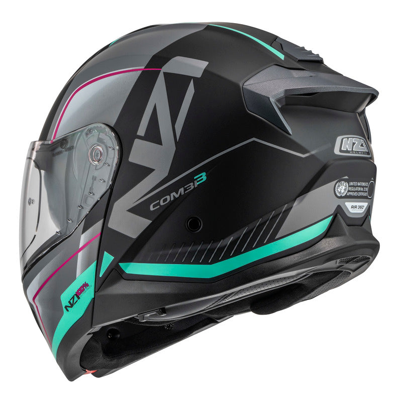 Kask Motocyklowy NZI Combi 3 Duo Orbe Black Antracite Beige Turquoise Matt 3 362690_ZAL856202.jpg