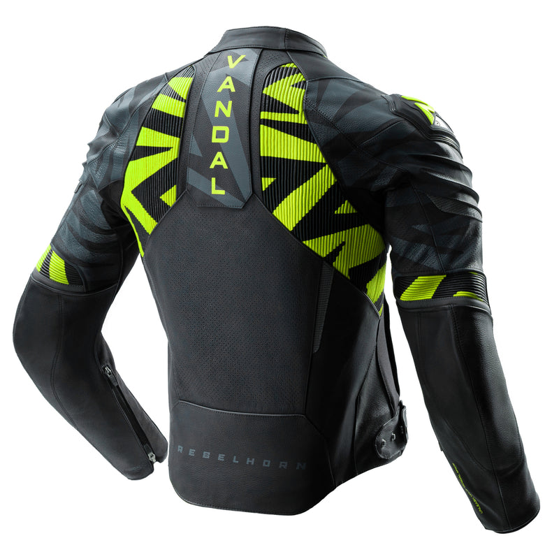 Kurtka motocyklowa skórzana Rebelhorn Vandal 2 Black Grey Fluo Yellow 4 347989_ZAL852689.jpg