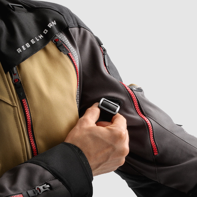 Kurtka motocyklowa tekstylna Rebelhorn Hardy 3.0 Desert Grey Red 51 324135_ZAL794715.jpg