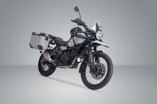 ZESTAW KUFRÓW BOCZNYCH TRAX ADV I STELAŻY SW-MOTECH ROYAL ENFIELD HIMALAYAN 450 (23-) SILVER 37/37L 3