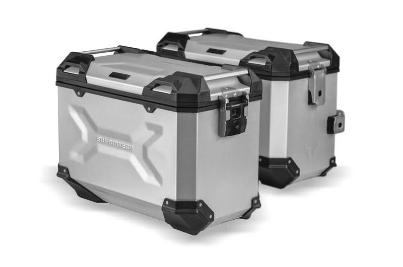 ZESTAW KUFRÓW BOCZNYCH TRAX ADV I STELAŻY SW-MOTECH HONDA CROSSTOURER (11-) SILVER 45/45L 5