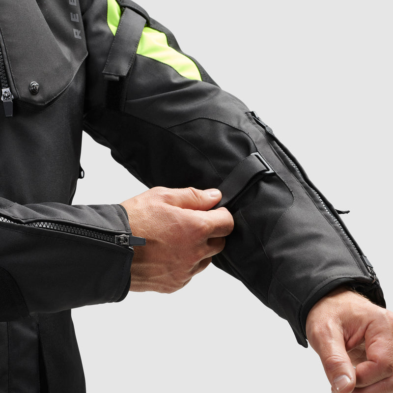Kurtka motocyklowa tekstylna Rebelhorn Hiker 4 Black Dark Grey Fluo Yellow 24 293551_ZAL691064.jpg