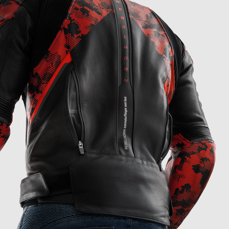 Kurtka motocyklowa skórzana Rebelhorn Veloce Camo Black Fluo Red 18 330362_ZAL763222.jpg