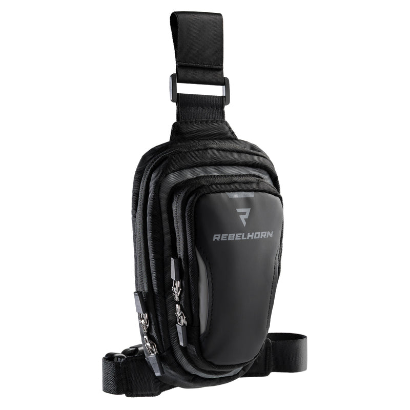 TORBA NA NOGĘ REBELHORN HIP 2 BLACK GREY M 2