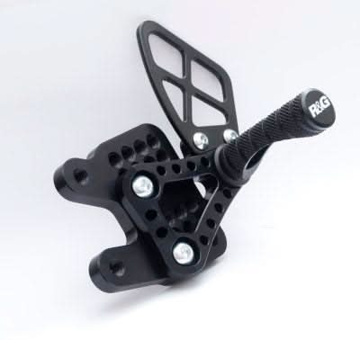 PODNÓŻKI REGULOWANE RG RACING YAMAHA YZF-R6 06-11, ZESTAW BLACK 1