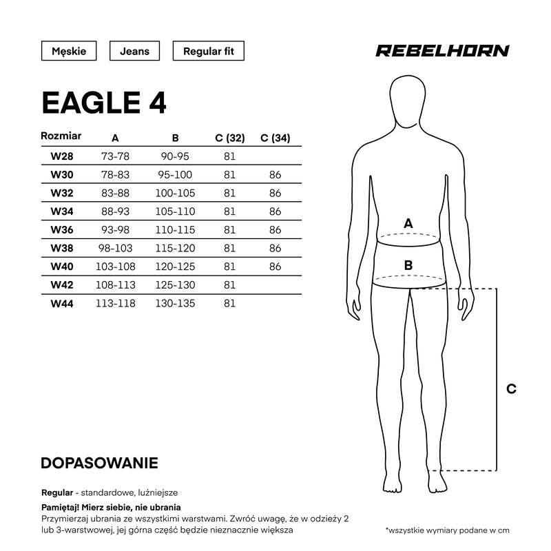 Jeansy motocyklowe Rebelhorn Eagle 4 Black Regular Fit 27 349427_ZAL906489.jpg