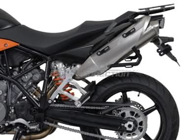ZESTAW KUFRÓW BOCZNYCH TRAX ADV I STELAŻY SW-MOTECH KTM 990 SM/SM-T/SM-R/950 SM BLACK 37/37L 3