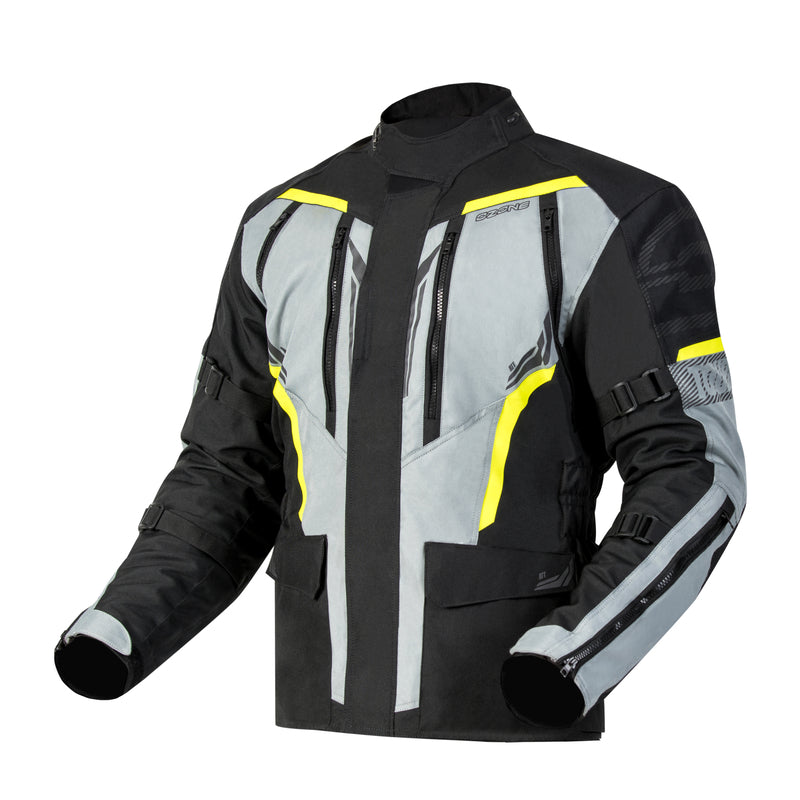 Kurtka Motocyklowa Tekstylna Ozone Tour 3 Black Grey Fluo Yellow 1 234619_ZAL589219.jpg