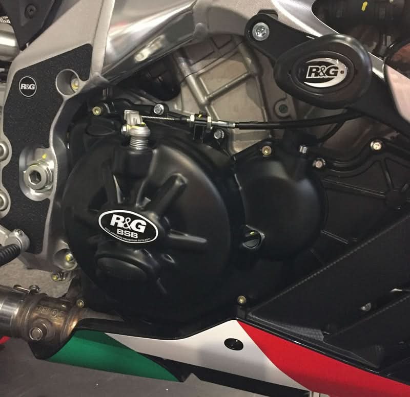 ZESTAW OSŁON SILNIKA RG RACING APRILIA RSV4 09-14, V4 TUONO 11-17 (2 CZĘŚCI) BLACK RACE 1