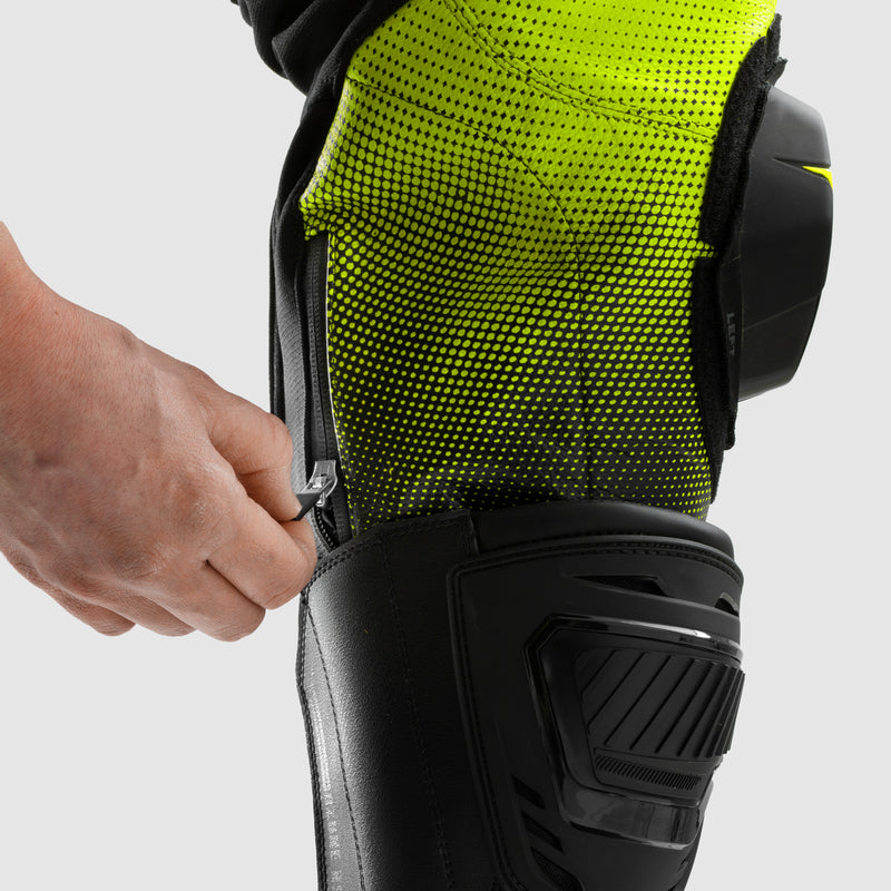 Spodnie motocyklowe skórzane Rebelhorn Inferno Black White Fluo Yellow 24 324030_ZAL787827.jpg