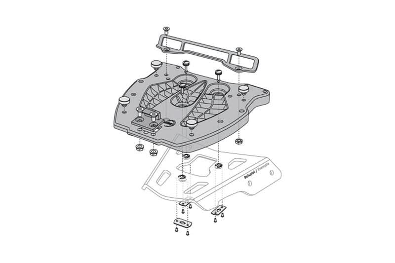 PŁYTA MONTAŻOWA SW-MOTECH DO ALU-RACK POD KUFER CENTRALNY SHAD ADAPTER PLATE 1