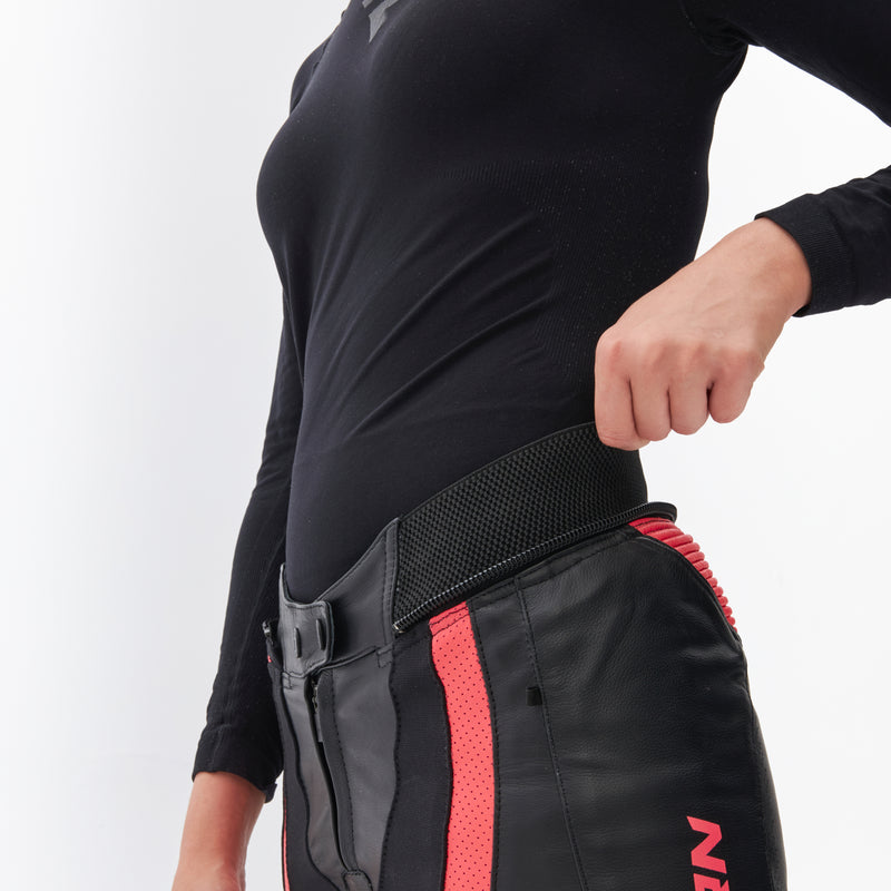 Spodnie Motocyklowe Skórzane Damskie Rebelhorn Rebel Pink Black 18 290237_ZAL676780.jpg