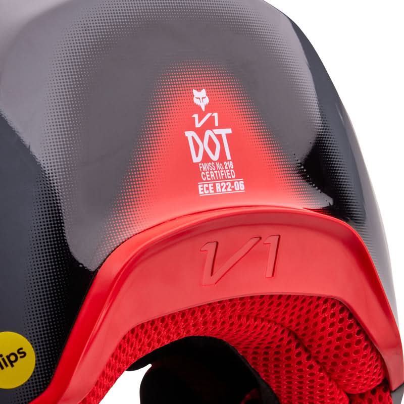 Kask Fox V1 Interfere Helmet Grey/Red 15 294107_ZAL698940.jpg