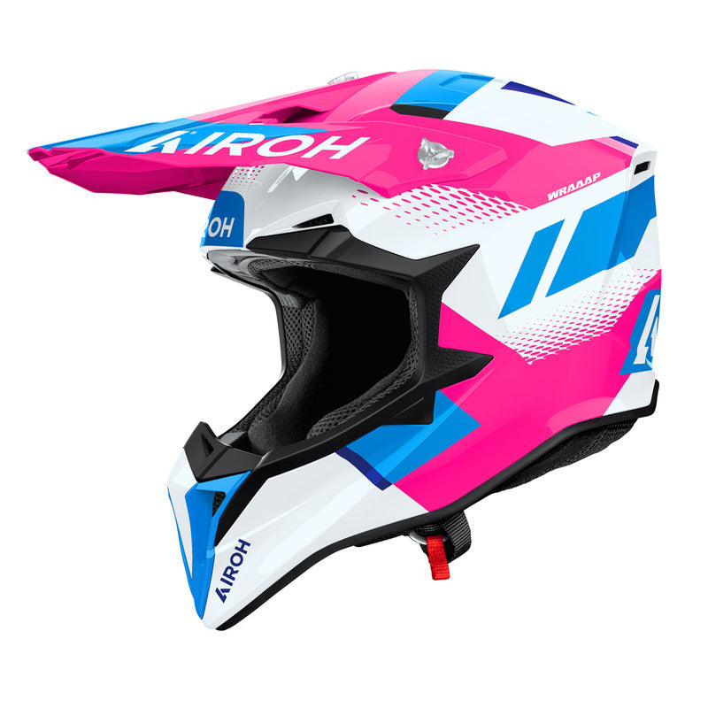 KASK MOTOCYKLOWY AIROH WRAAAP VISION PINK GLOSS S 2