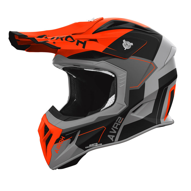 KASK MOTOCYKLOWY AIROH AVIATOR ACE 2 SHIELD ORANGE MATT M 1