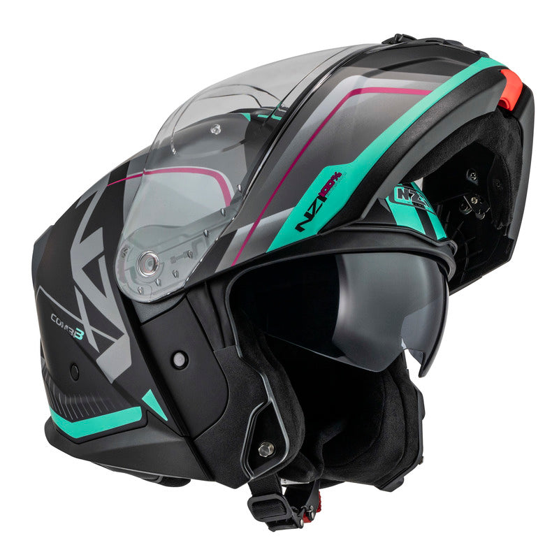 Kask Motocyklowy NZI Combi 3 Duo Orbe Black Antracite Beige Turquoise Matt 15 362690_ZAL856238.jpg