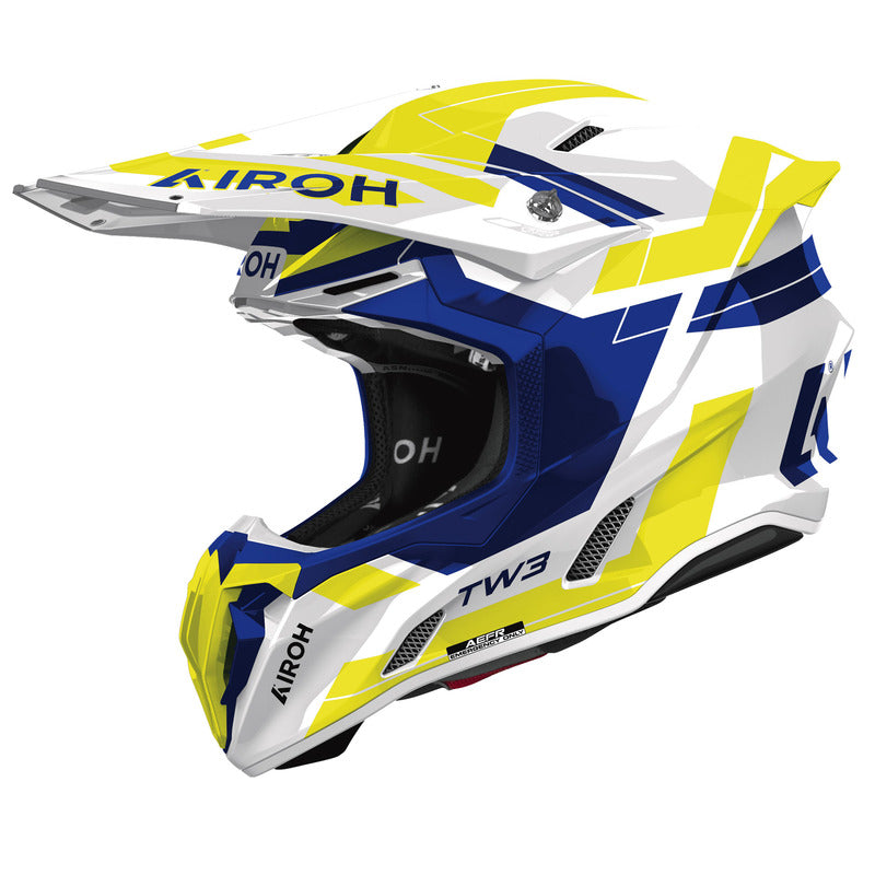 KASK MOTOCYKLOWY AIROH TWIST 3 DYNASTY BLUE YELLOW GLOSS S 2