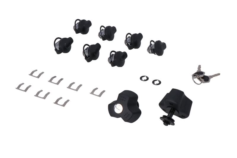 ZESTAW 7 ZAMKÓW DO KUFRÓW +ZESTAW ANTYKRADZIEŻOWY DO STELAŻY EVO SW-MOTECH ANTI-THEFT 2 KLUCZE BLACK 1