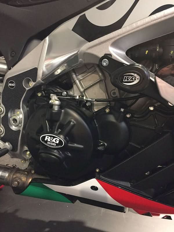 OSŁONA SILNIKA RG RACING APRILIA RSV4 09-14, V4 TUONO 11-17, PRAWA STRONA BLACK RACE 1
