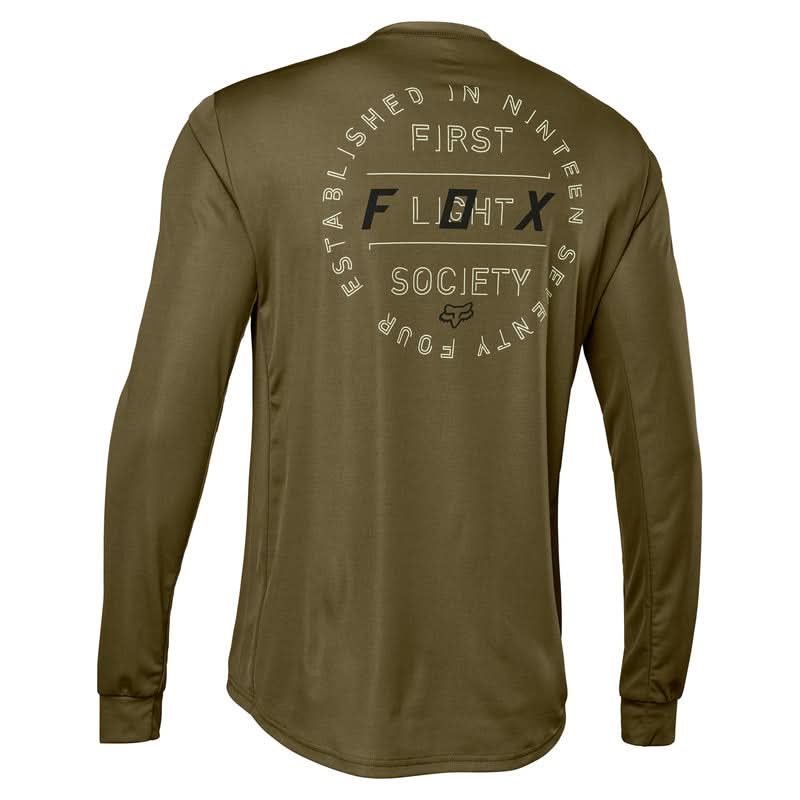 Koszulka Rowerowa z Długim Rękawem Fox Ranger Font Olive Green 2 261157_ZAL541581.jpg