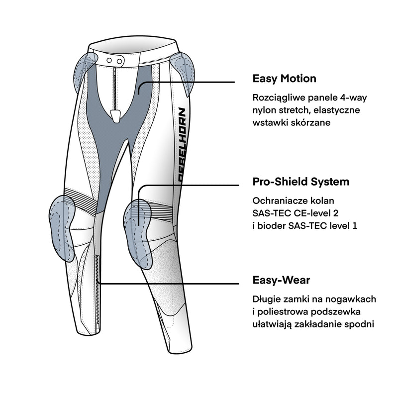 Spodnie motocyklowe skórzane damskie Rebelhorn Rebel Black Fluo Red White 10 214848_ZAL660954.jpg