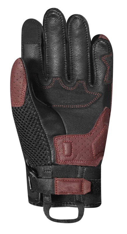 Motocyklowe Rękawice Skórzano-Tekstylne Racer Lady Ronin F Black/Burgundy 2 207194_ZAL354357.png