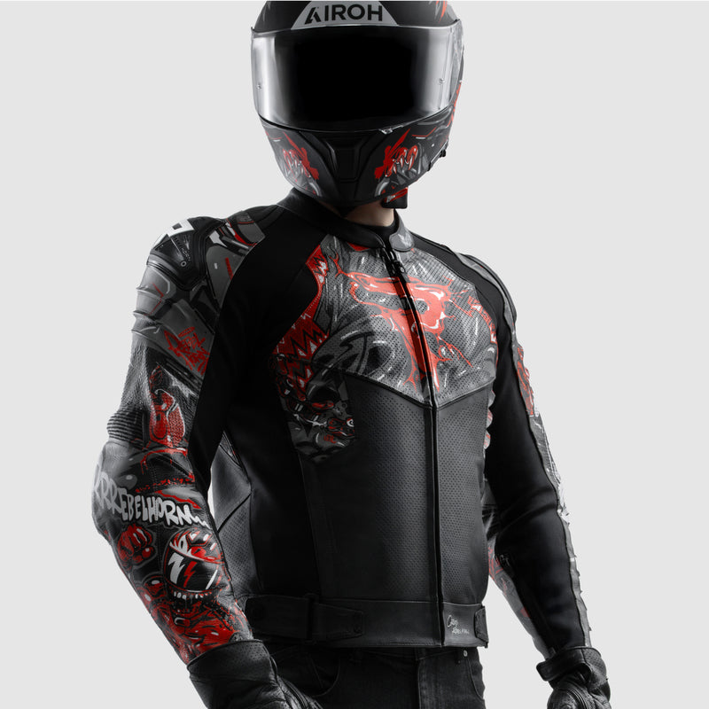 Kurtka motocyklowa skórzana Rebelhorn Vandal 2 Cruze Black Dark Grey Red 6 348599_ZAL891837.jpg
