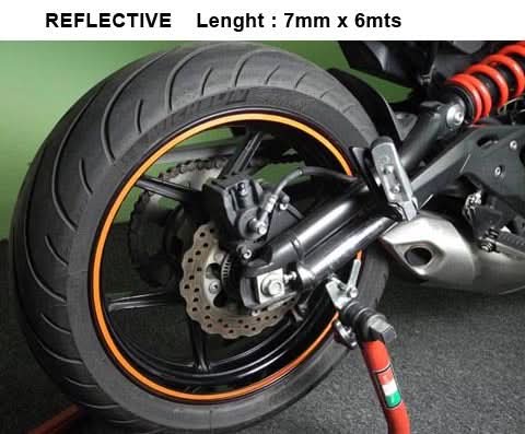 TAŚMA NA FELGĘ KEITI REFLECTIVE STICKER STRIP ORANGE 5
