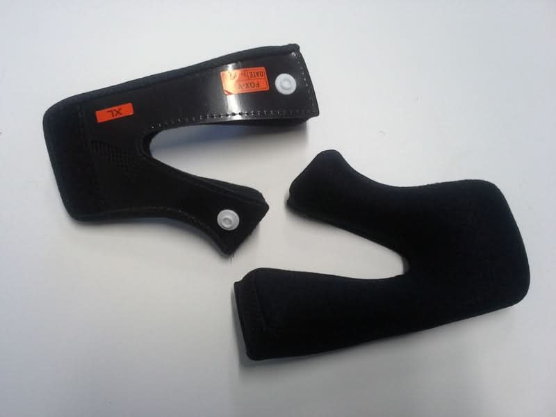 PODUSZKI POLICZKOWE FOX V1 ADULT (2 KLIPSY, 1 RZEP) BLACK XS 1