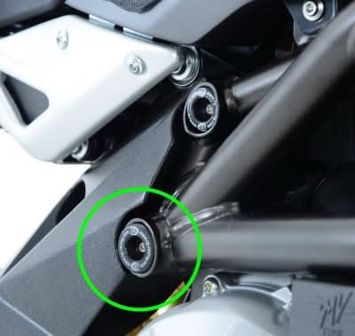 ZAŚLEPKA RAMY RG RACING PRAWA DOLNA MV AGUSTA F3 675/800, RIVALE 800, DRAGSTER 800 3