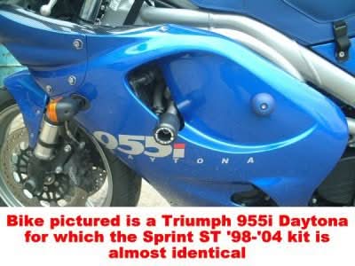 CRASHPADY CLASSIC RG RACING TRIUMPH SPRINT ST - 04, TIGER 02- 06 BLACK 1
