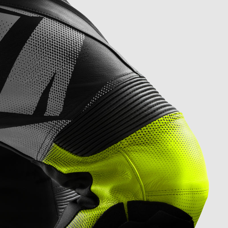 Spodnie motocyklowe skórzane Rebelhorn Inferno Black White Fluo Yellow 18 324030_ZAL787800.jpg