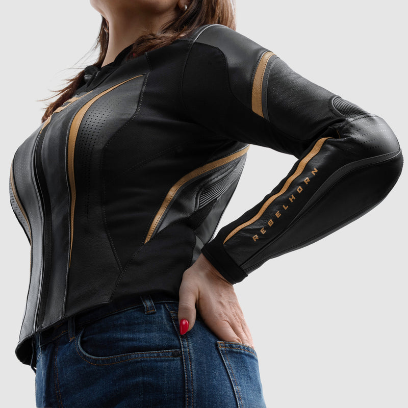 Kurtka motocyklowa skórzana damska Rebelhorn Diva St Black Gold 12 349528_ZAL896972.jpg