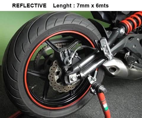 TAŚMA NA FELGĘ KEITI REFLECTIVE STICKER STRIP RED 5