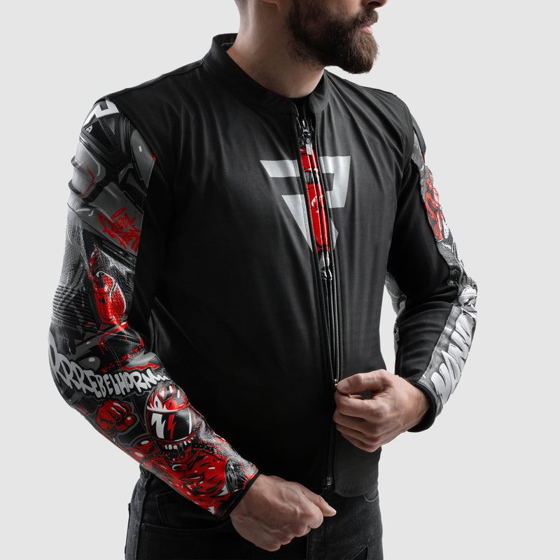 Kurtka motocyklowa skórzana Rebelhorn Vandal 2 Cruze Black Dark Grey Red 18 348599_ZAL891891.jpg