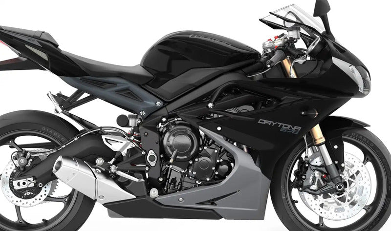 ZESTAW OSŁON PRZECIWBŁOTNYCH RG RACING EAZI-GRIP SCUFF GUARD KIT TRIUMPH DAYTONA 675 13- 16 1