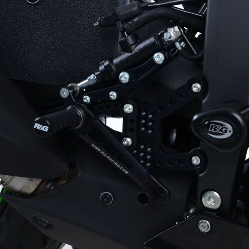 PODNÓŻKI REGULOWANE RG RACING KAWASAKI ZX636 19- BLACK 1
