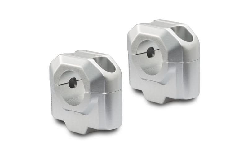 ZESTAW PODWYŻSZAJĄCY KIEROWNICĘ SW-MOTECH 28MM PODWYŻSZENIE 30MM SILVER 1