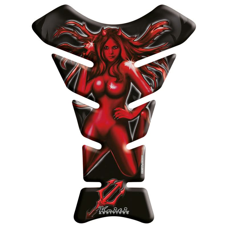 NAKLEJKA NA BAK TANKPAD KEITI DEVIL BLACK/RED 3