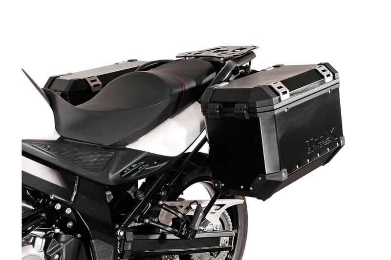 STELAŻ EVO NA KUFRY BOCZNE SW-MOTECH SUZUKI DL 650 (11-16) BLACK 1