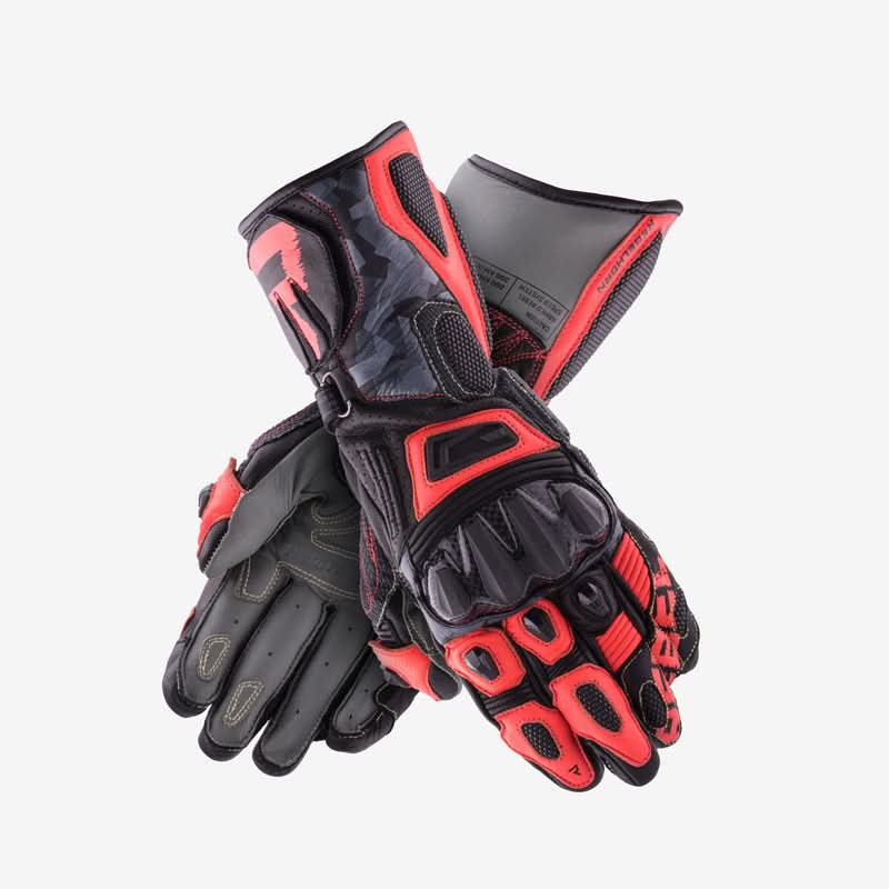 Motocyklowe Rękawice Skórzane Rebelhorn Rebel Black/Camo/Flo Red 10 200938_ZAL424551.jpg