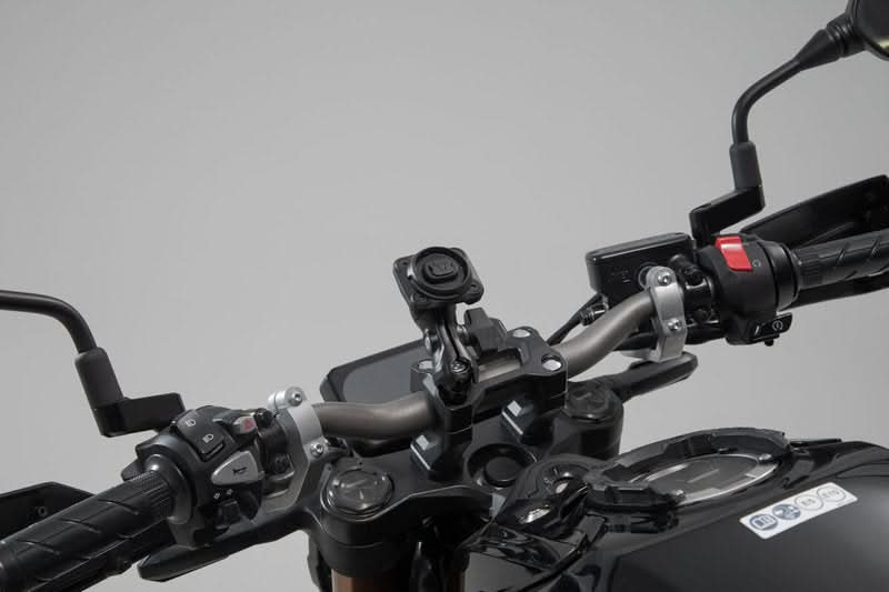 ZESTAW UCHWYTÓW GPS NA KIEROWNICĘ/LUSTERKO WRAZ SW-MOTECH BLACK 3