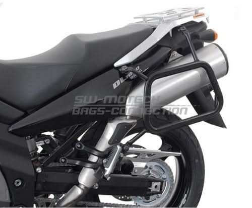 STELAŻ EVO NA KUFRY BOCZNE SW-MOTECH SUZUKI DL 1000 V-STROM/KAWASAKI KLV1000 BLACK 1