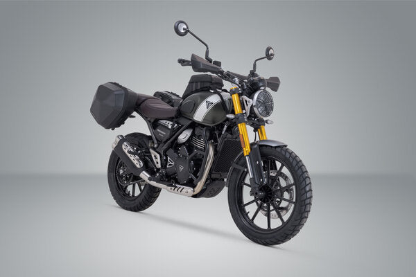 ZESTAW KUFRÓW BOCZNYCH URBAN ABS I STELAŻY SW-MOTECH TRIUMPH SCRAMBLER 400 X (23-) 1X165L 3